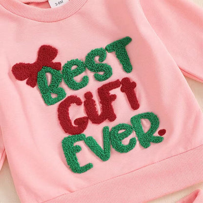 Best Gift Ever Christmas Baby Set