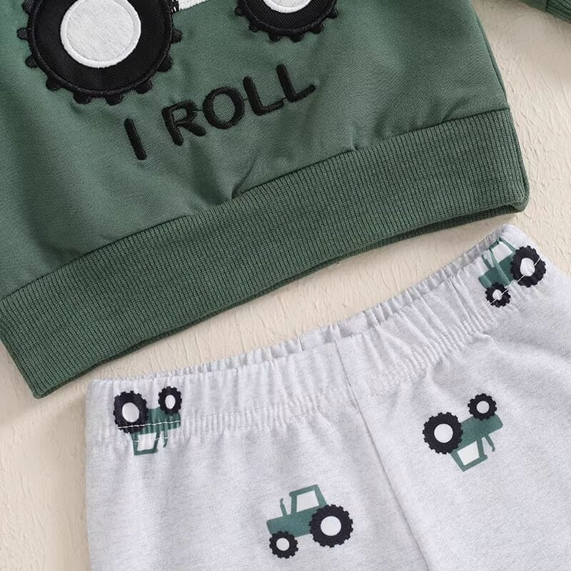 Long Sleeve This Is How I Roll Baby Set