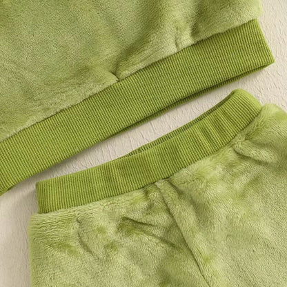 Long Sleeve Solid Grinch Baby Set costume