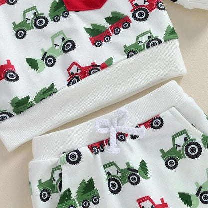 Festive Tractor Tidings Baby Set