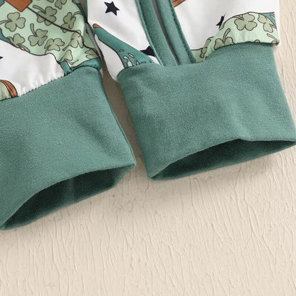 St. Patrick's Day Cowboy Zipped Baby Jumpsuit