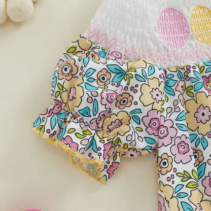 Baby Girl Smocked Easter Romper