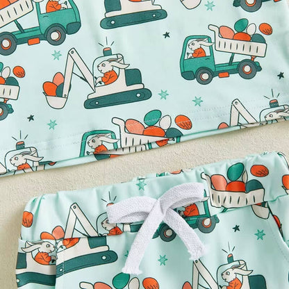 Short Sleeve Easter Vibes Baby Set