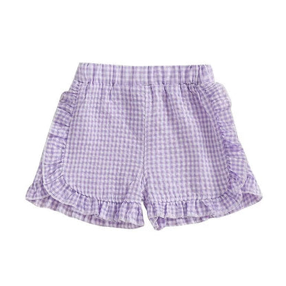 Ruffles Plaid Toddler Shorts