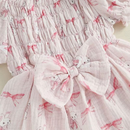 Puff Sleeve Easter Baby Romper