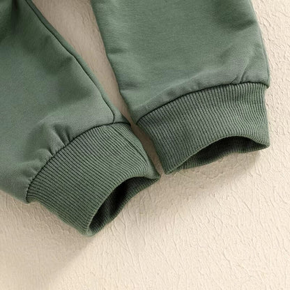 Long Sleeve Tractor Solid Pants Baby Set