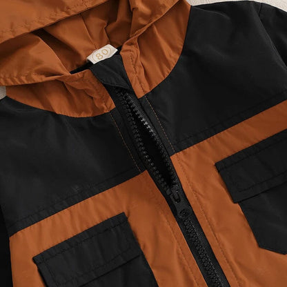 Pockets Zip-Up Hooded Toddler Jacket