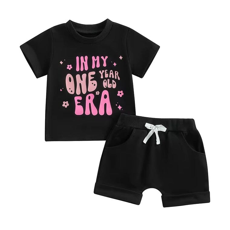 Short Sleeve First Birthday Era Baby Set