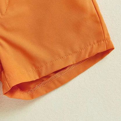 Gentleman Orange Shorts Easter Toddler Set