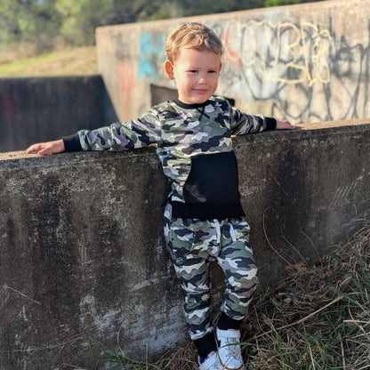 Sunday & Co. Camo Jogger Pullover Top