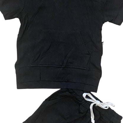 Classic Black Hooded Toddler Set