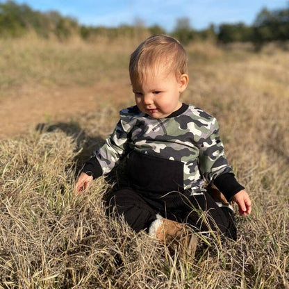 Sunday & Co. Camo Jogger Pullover Top