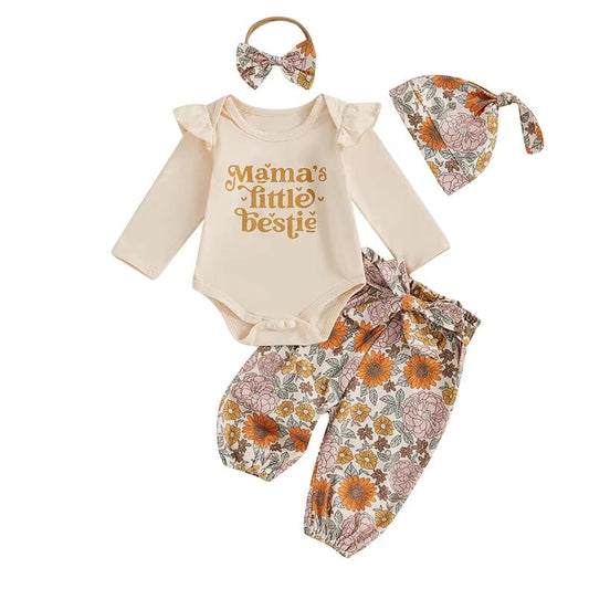Mama's Little Bestie Floral Baby Set