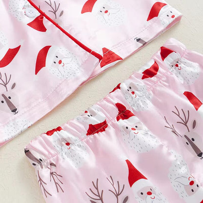 Santa And Reindeer Toddler Pajama Set