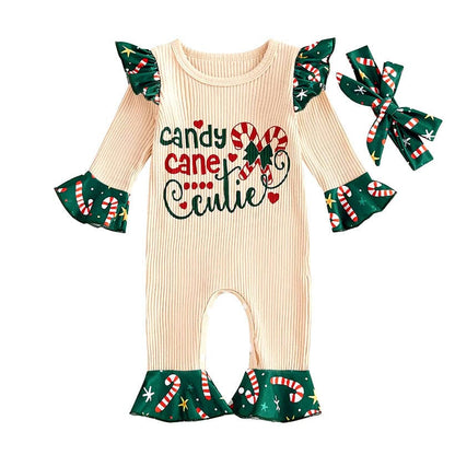 Candy Cane Cutie Baby Jumpsuit