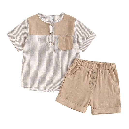 Short Sleeve Striped Toddler Set