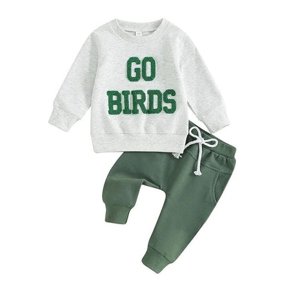 Long Sleeve Go Birds Baby Set