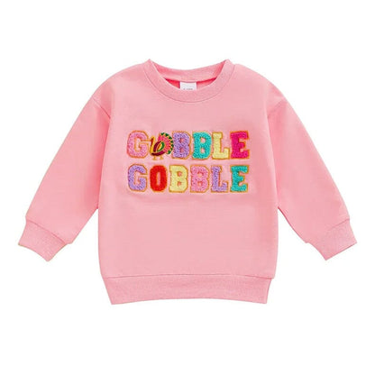Gobble Gobble Pink Toddler Sweatshirt