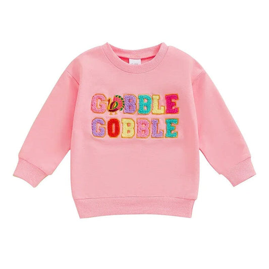 Gobble Gobble Pink Toddler Sweatshirt