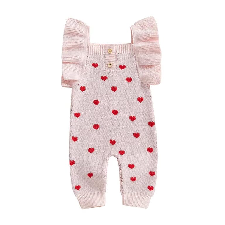 Ruffle Sleeve Valentine’s Day Baby Jumpsuit