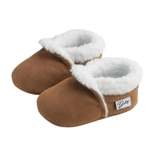 Solid Plush Baby Shoes