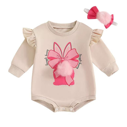 Long Sleeve Easter Bunny Baby Romper