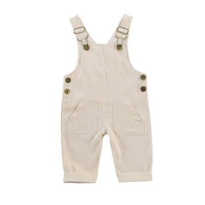Solid Corduroy Baby Jumpsuit