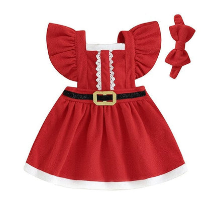 Christmas Ruffles Toddler Dress