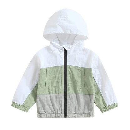 Color Block Hooded Toddler Jacket