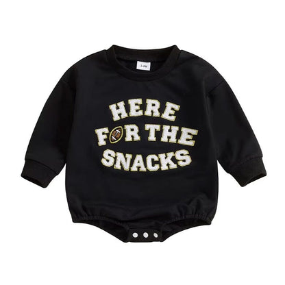 Here For The Snacks Baby Bodysuit