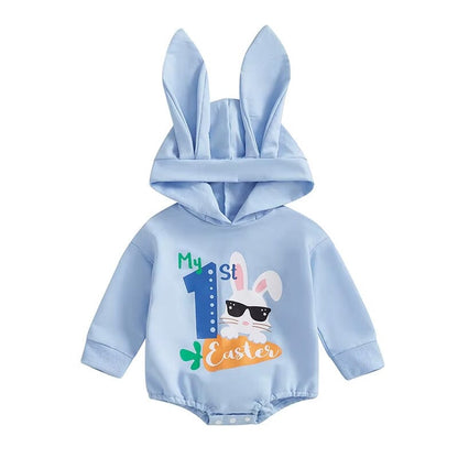 My First Easter Hooded Baby Bodysuit