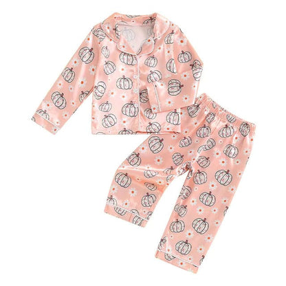 Peach Pumpkin Toddler Pajama Set