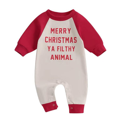 Merry Christmas Ya Filthy Animal Baby Jumpsuit