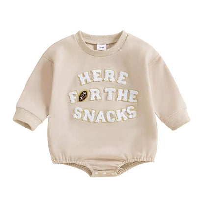 Here For The Snacks Baby Bodysuit