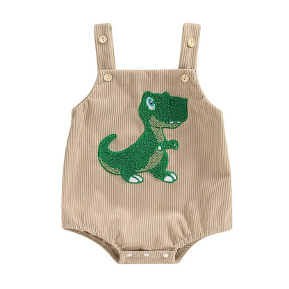 Sleeveless Dinosaur Baby Romper