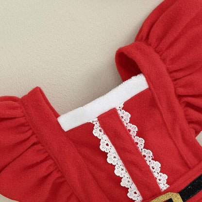 Christmas Ruffles Toddler Dress