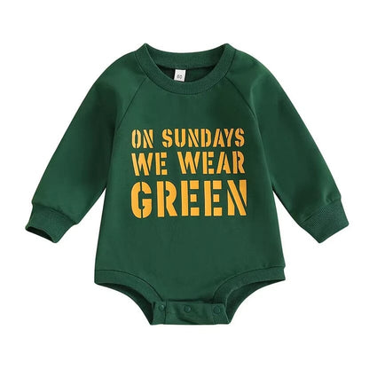 Long Sleeve Packers Baby Bodysuit