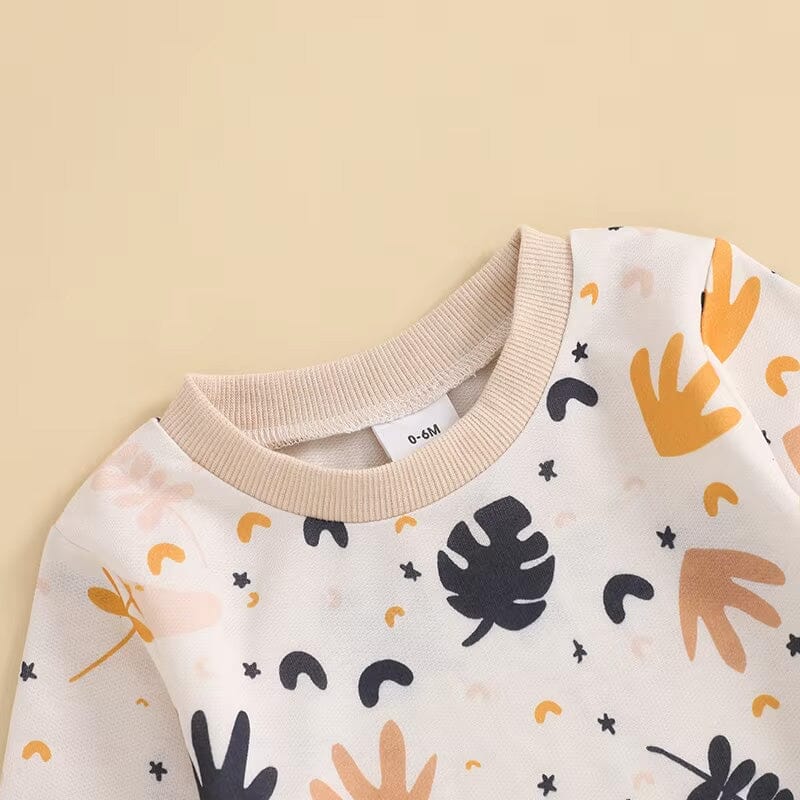 Long Sleeve Dino Leaves Baby Set