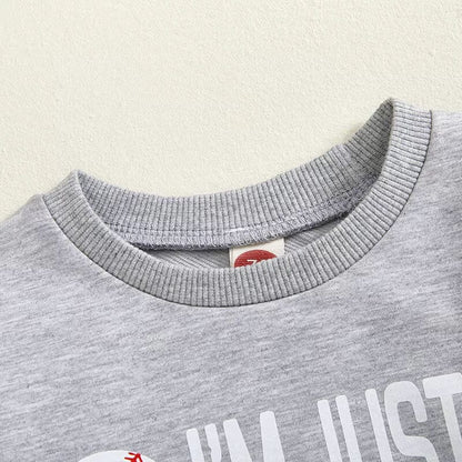 Long Sleeve Baseball Snacks Baby Set