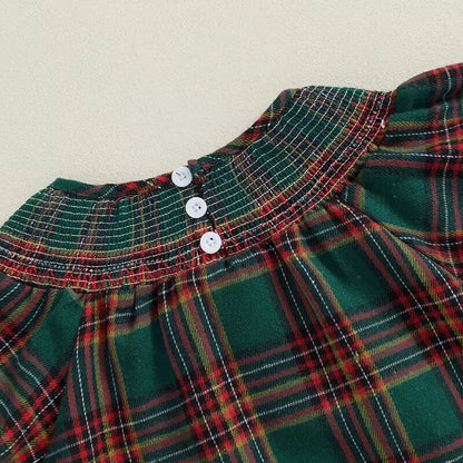 Christmas Vintage Plaid Toddler Dress