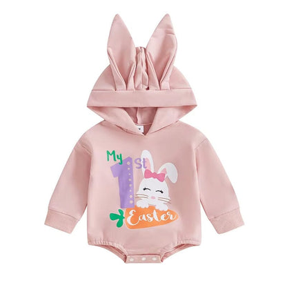 My First Easter Hooded Baby Bodysuit
