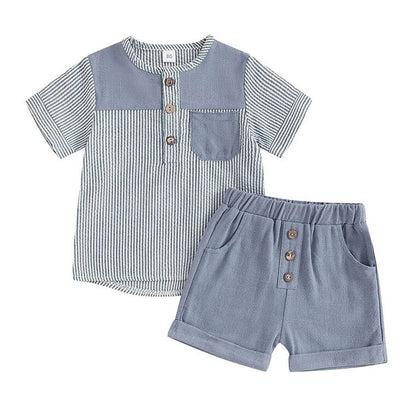 Short Sleeve Striped Toddler Set