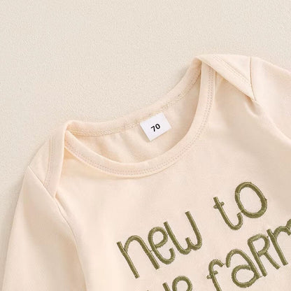 Long Sleeve New To The Farm Baby Set