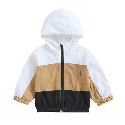 Color Block Hooded Toddler Jacket