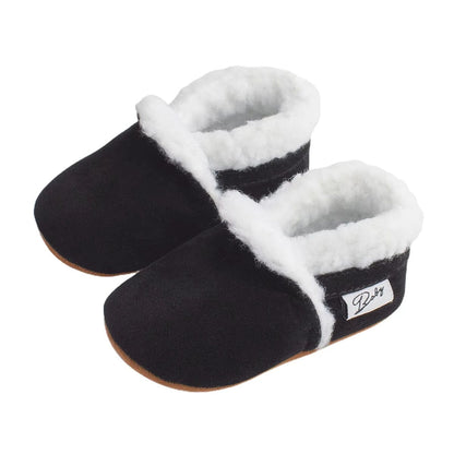 Solid Plush Baby Shoes