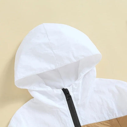 Color Block Hooded Toddler Jacket