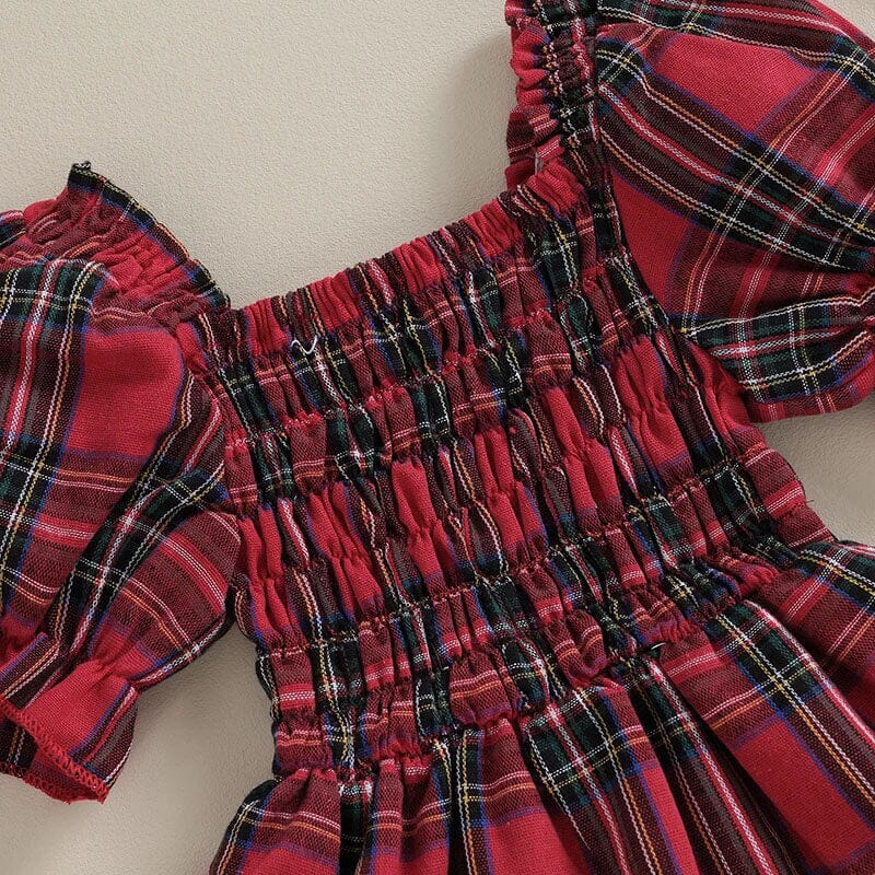 Christmas Plaid Baby Romper