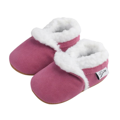 Solid Plush Baby Shoes