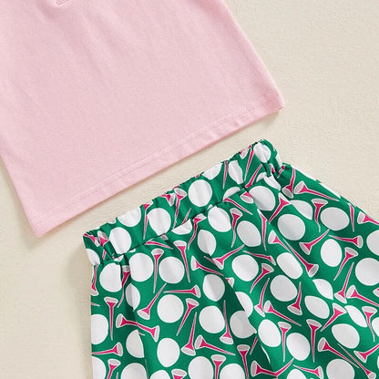 Pink Polo Golf Toddler Set