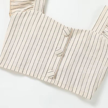 Flutter Sleeve Belted Shorts Toddler Set